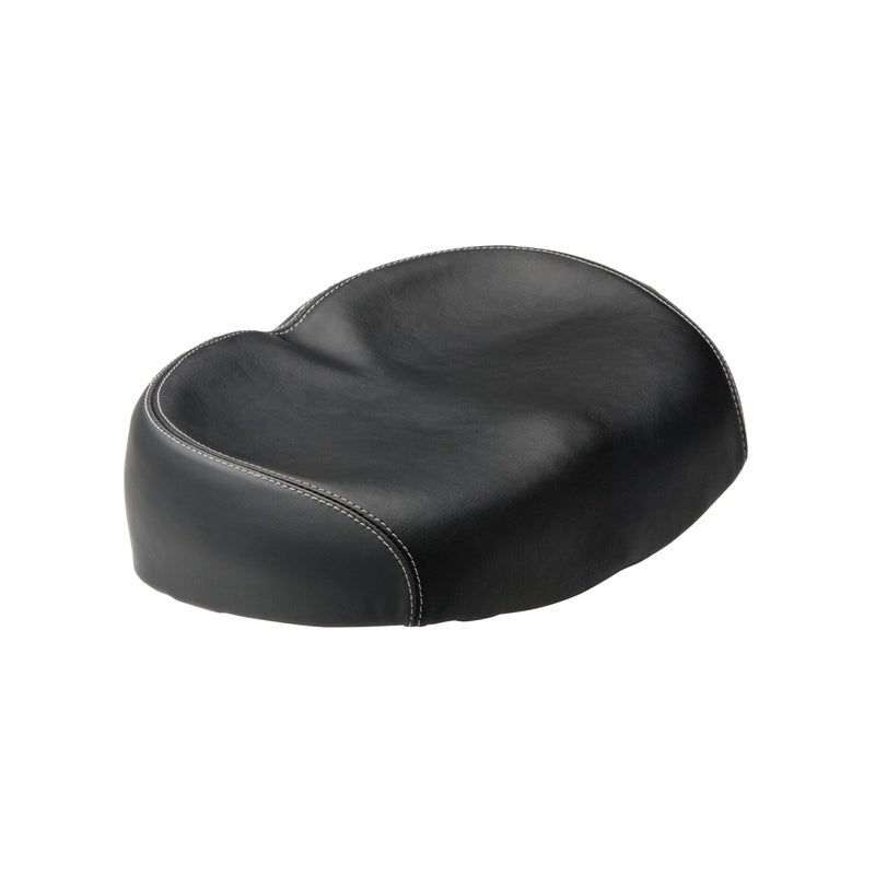 Schwinn Comfort Bike Seat for Men and Women, Soft Foam Padding, Replacement Saddle Fits All Adult Bikes with Standard Seatpost, Noseless and No-Pressure, Black - Image 1